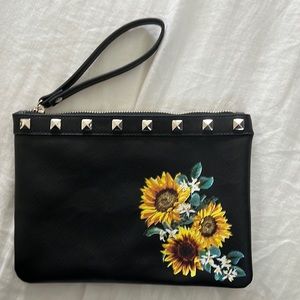 WHBM Black Sunflower Clutch